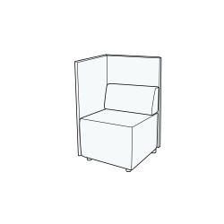 Модуль одноместный с левым подлокотником Гамма Купе 1