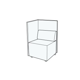 Модуль одноместный с левым подлокотником Гамма Купе 1