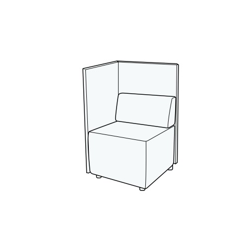 Модуль одноместный с левым подлокотником Гамма Купе 1