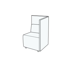 Модуль одноместный с правым подлокотником Гамма Купе 1