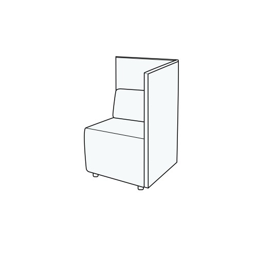 Модуль одноместный с правым подлокотником Гамма Купе 1