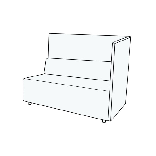 Модуль двухместный с правым подлокотником Гамма Купе 2 