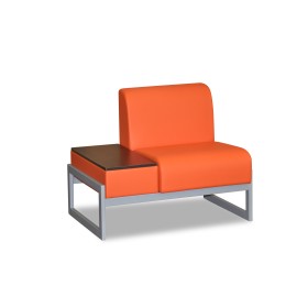 Офисный одноместный диван со столиком слева Сигма 1