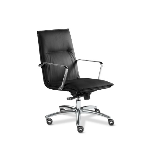 Кресло руководителя Эпсилон С-Лайн Б | Epsilon S-line B Multi-office (натуральная кожа) низкая спинка