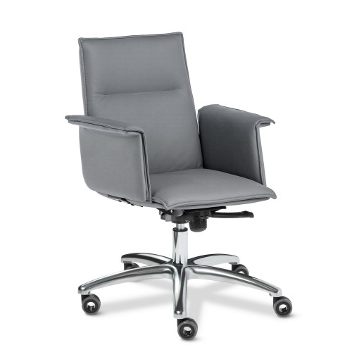 Кресло руководителя Эпсилон Люкс B | Epsilon Luxe B Multi-office (натуральная кожа) низкая спинка