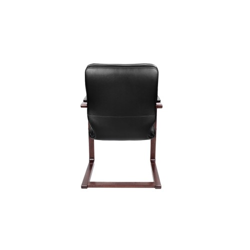 Конференц стул для посетителя Leeds Wood C Multi-office (натуральная кожа)