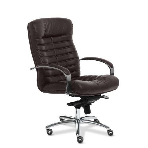 Кресло руководителя Orion Chrome B Multi-office (натуральная кожа) низкая спинка