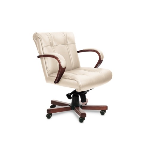 Кресло руководителя Paris B Multi-office (натуральная кожа) низкая спинка