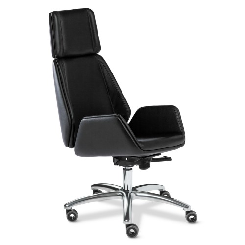 Кресло руководителя Siena Chrome A Multi-office (натуральная кожа) высокая спинка