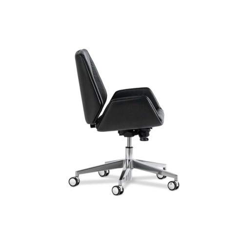 Кресло руководителя Siena Chrome B Multi-office (натуральная кожа) низкая спинка