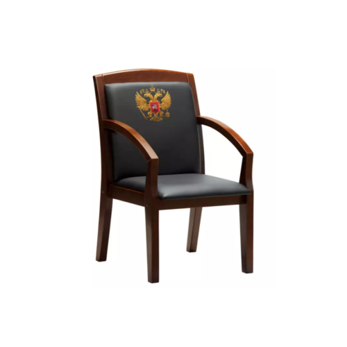 Конференц стул для посетителя Zurich DG с гербом Multi-office (натуральная кожа)