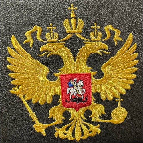 Кресло руководителя Сплит З | Split Z с гербом Multi-office (натуральная кожа) высокая спинка