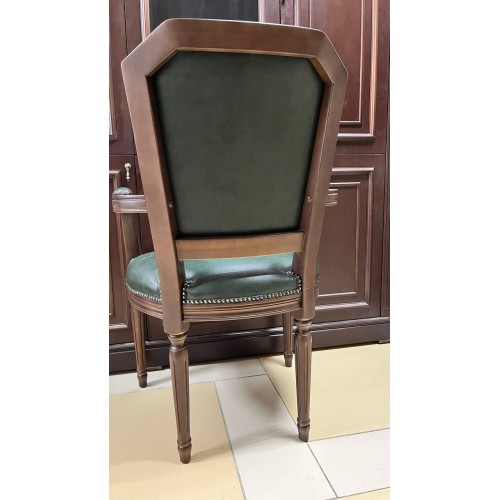 Офисный стул для посетителя Велде ТА 5022А герб (натуральная кожа) с подлокотниками