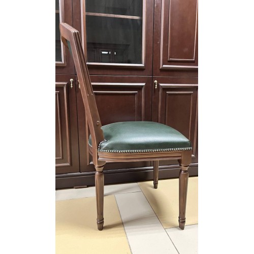 Офисный стул для посетителя Велде ТА 5022 с гербом (натуральная кожа) без подлокотников