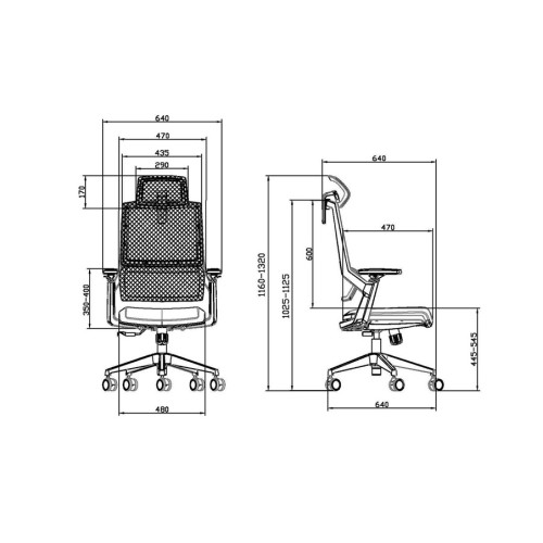 Офисное кресло для персонала Ньютон А (пластиковая крестовина)