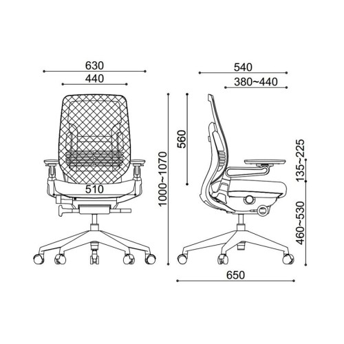 Офисное кресло для персонала Спилберг М (пластиковая крестовина)