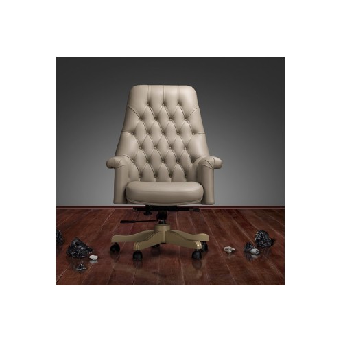 Кресло руководителя Бруно А (натуральная кожа) высокая спинка