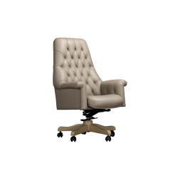 Кресло руководителя Бруно А (натуральная кожа) высокая спинка