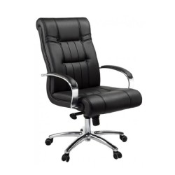 Кресло руководителя Дали DB-700М/хром (натуральная кожа) низкая спинка