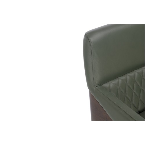 Кресло руководителя Акиро M хром (натуральная кожа) низкая спинка