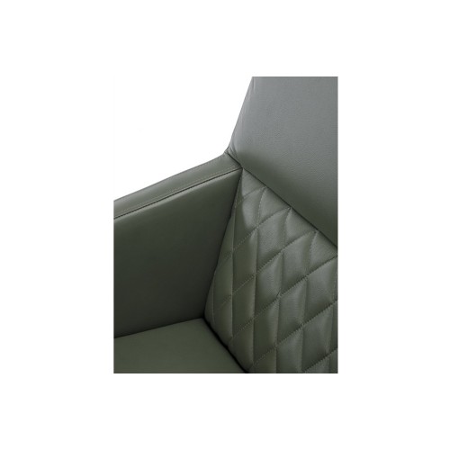 Кресло руководителя Акиро M хром (натуральная кожа) низкая спинка