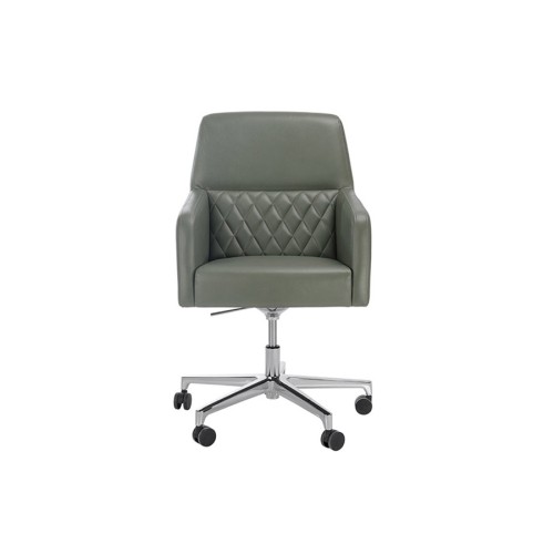 Кресло руководителя Акиро M хром (натуральная кожа) низкая спинка