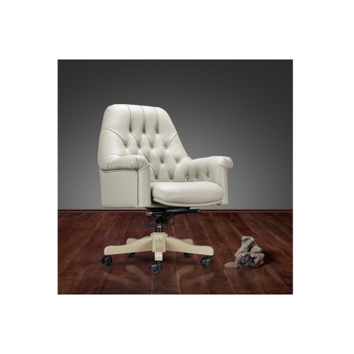 Кресло руководителя Бруно М (натуральная кожа) низкая спинка