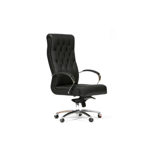 Кресло руководителя Боттичелли DB-13 JS-17 хром (натуральная кожа) высокая спинка