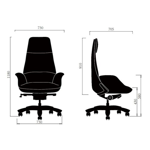 Кресло для руководителя Ральф А (хромированная крестовина)