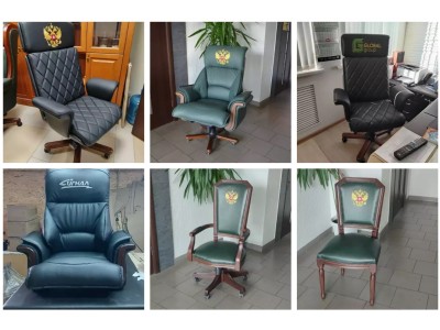 Сделаем логотип или герб РФ на офисных креслах