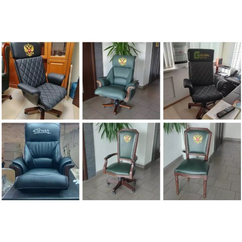 Сделаем логотип или герб РФ на офисных креслах