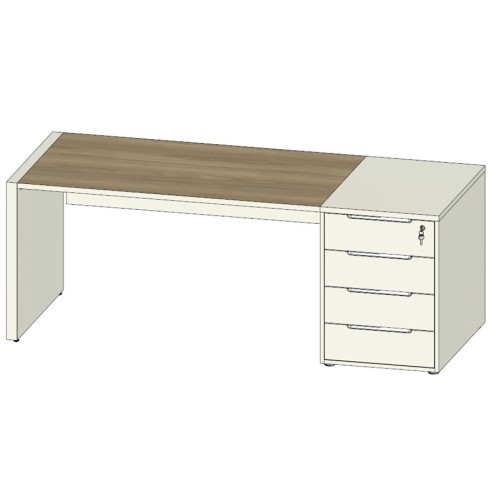 Стол с тумбой приставной (правый) Clifford CLF117DX