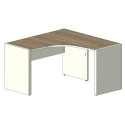 Стол угловой с опорами (левый) Clifford CLF119SX