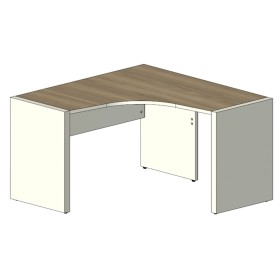 Стол угловой с опорами (левый) Clifford CLF119SX