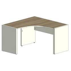 Стол угловой с опорами (правый) Clifford CLF119DX