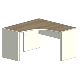 Стол угловой с опорами (правый) Clifford CLF119DX