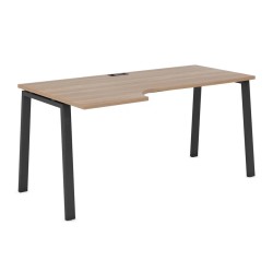 Стол криволинейный 1,4м. левый на А образном м/к 60х30 гл. 700/900 Evolution EVL106SX/А/60х30