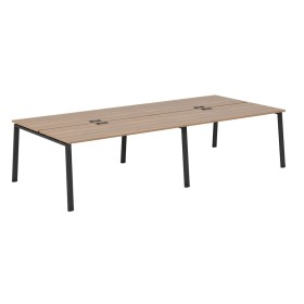 Рабочая станция на 4 места на А образном м/к 60х30 Evolution EVL666/А/60х30