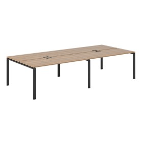 Рабочая станция на 4 места на П образном м/к 60х30 Evolution EVL666/П/60х30