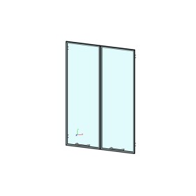 Двери средние стеклянные (прозрачные) в алюминиевой рамке Genesis Operative JNO500