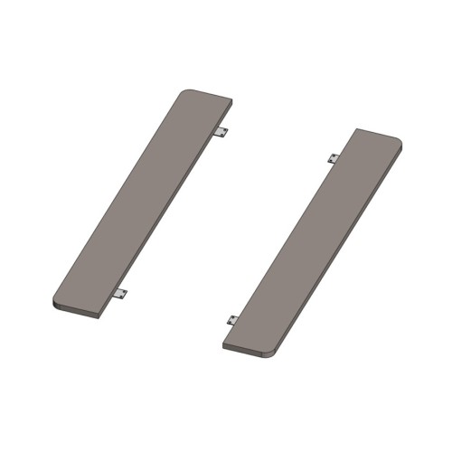 Набор торцов столешниц для двойных столов с профилем (углы скруглённые) Genesis Operative JNO117