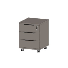Тумба с 3 ящиками на колёсах Megapolis MP302