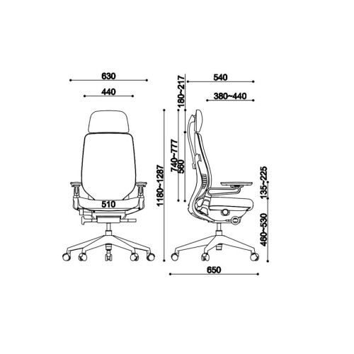 Офисное кресло для персонала Спилберг А (пластиковая крестовина)