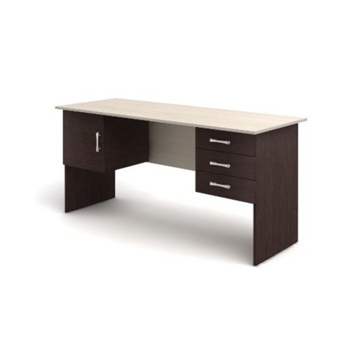 Стол 2-тумбовый (3 ящика+дверка) 160 Канц