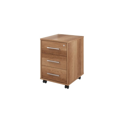 Тумба выкатная 3 ящика с замком 406 Канцлер