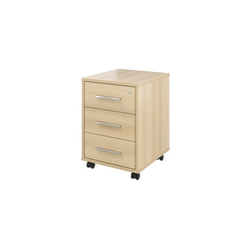 Тумба выкатная 3 ящика с замком 406 Канцлер