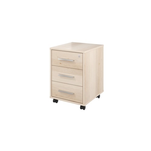 Тумба выкатная 3 ящика с замком 406 Канцлер