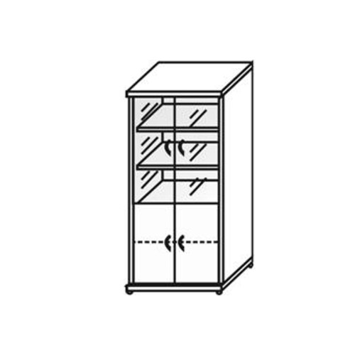 Шкаф высокий со стеклом 744 Монолит