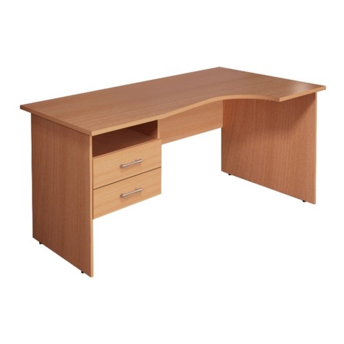 Стол кривол. с тумбой П 1404 Монолит