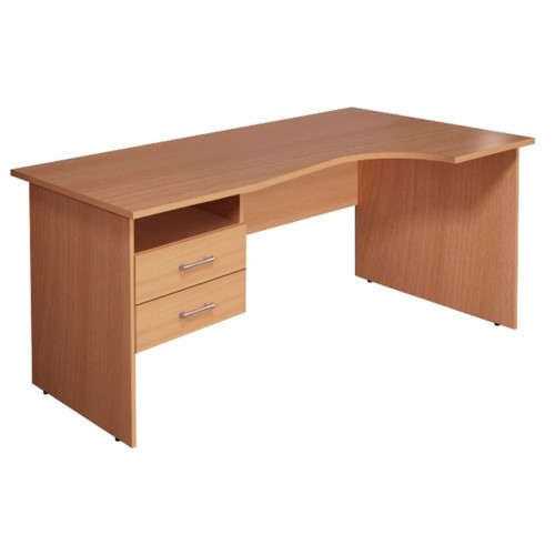 Стол кривол. с тумбой П 1604 Монолит